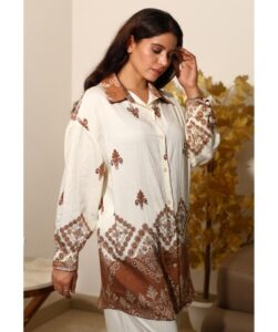 White Printed Coord Set