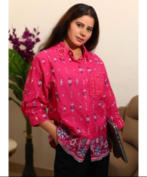 Trendy Printed Pink Shirt
