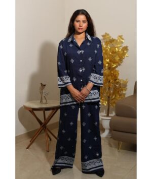 Sky Blue Ethnic Printed