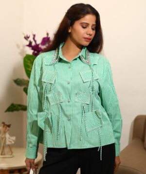 Green Check Shirt for Women