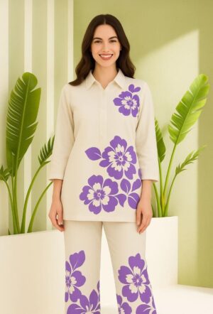 Trendy Printed Co-Ord Set for Women – Kurta and Palazzo Set