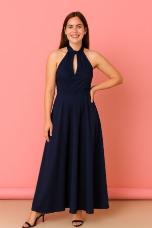 Chic Blue A-Line Dress