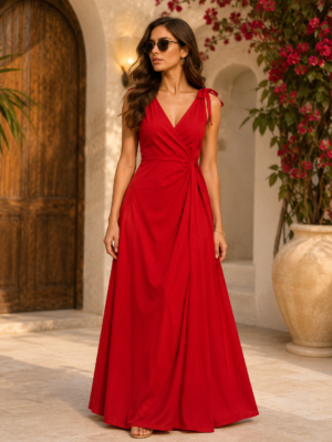 Red Western Gown for Women