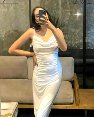 white-bodycon-cowl-neck-dress-front-view