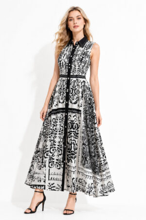 Black Below Knee Floral dress